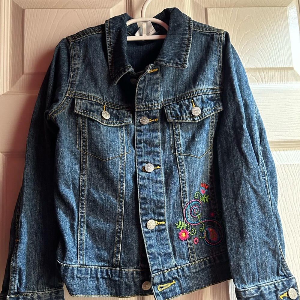 Girl’s Jean Jacket with flower design